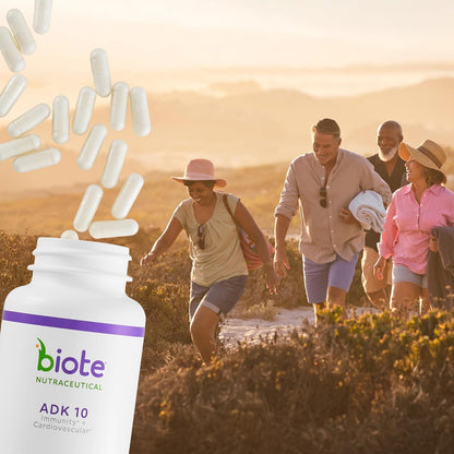 Biote Nutraceuticals ADK 10 | Immunity & Cardiovascular Support|90 Capsules